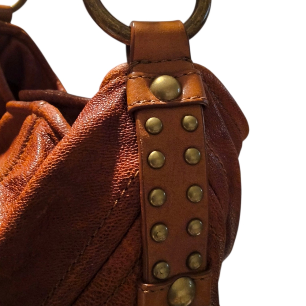 Botkier Leather Hobo Shoulder Bag in Cognac Brown - Picture 9 of 16